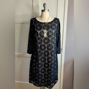 NWT•retro lace shift dress•jessica Howard•sz 16